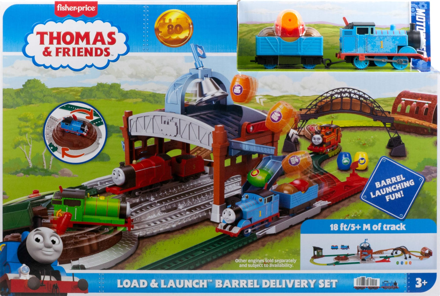 Thomas & Friends Pista de Juguete Motorizada ¡Entrega los Barriles!