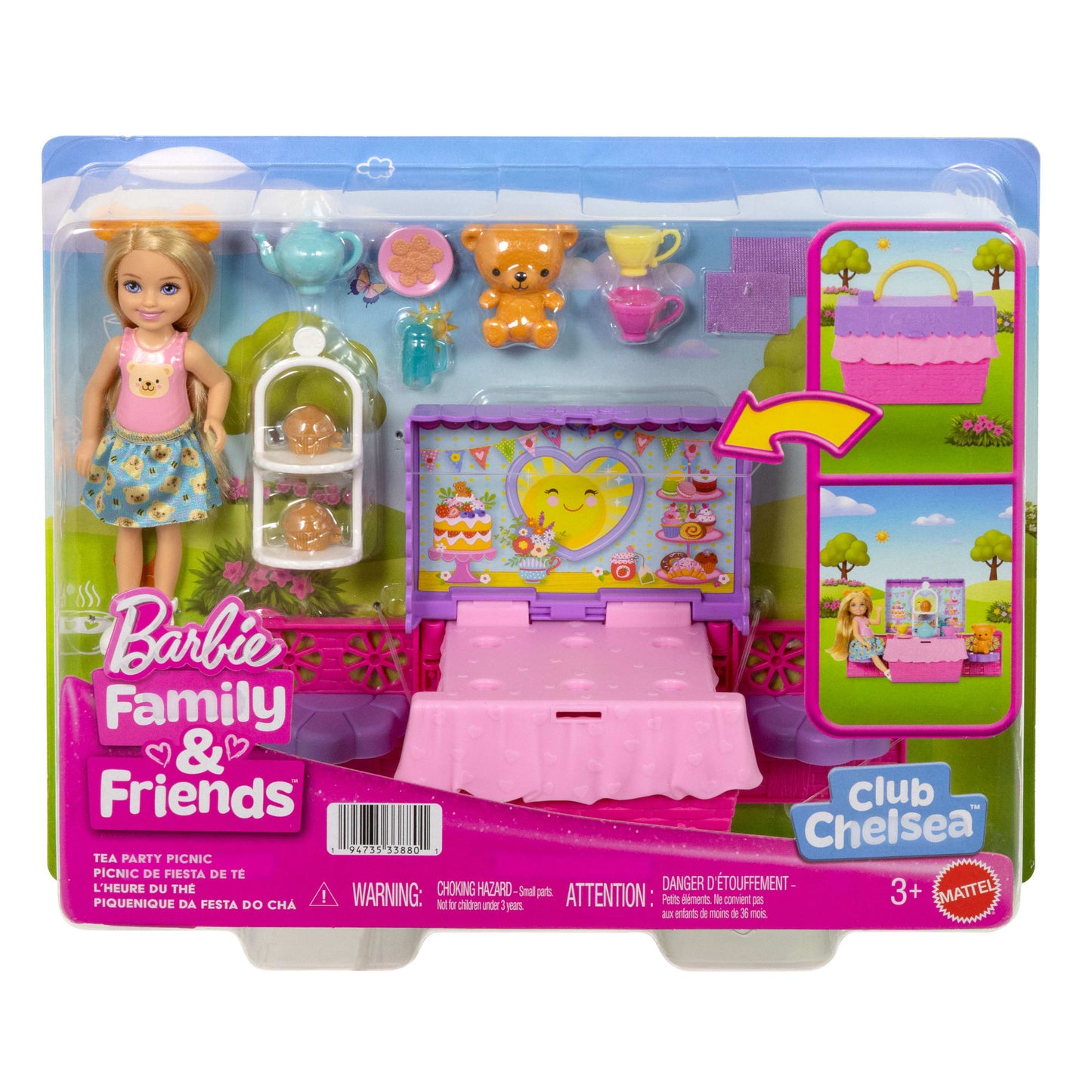 Barbie Famille et Amis-Club Chelsea-Coffret Goûter en Plein Air