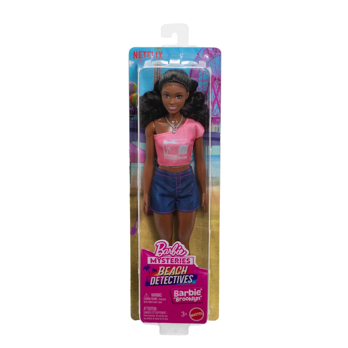 Barbie Mysteries: Beach Detectives Barbie “Brooklyn” Fashion Doll in Signature Outfit & Accessories