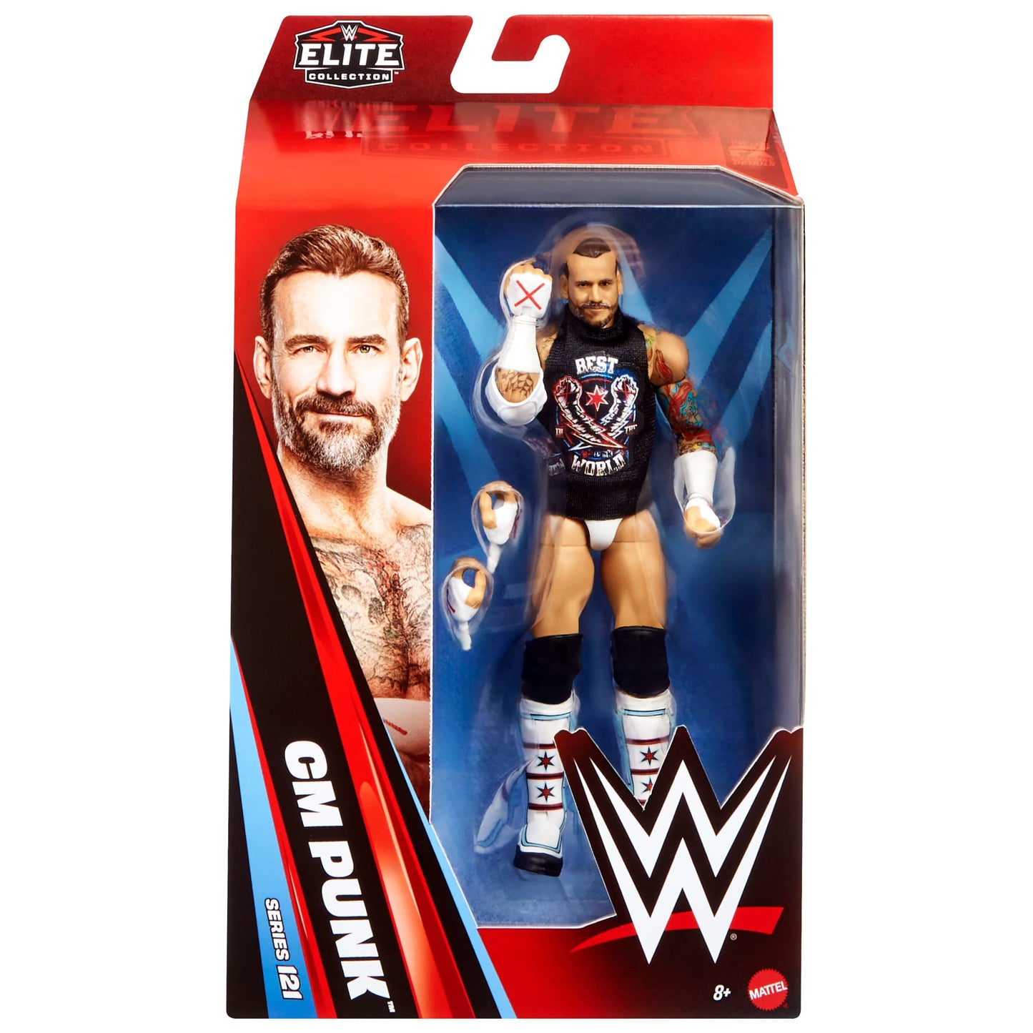 WWE Elite Cm Punk Action Figure, Greatest Hits 2025, 6-Inch Collectible Set With Accessories