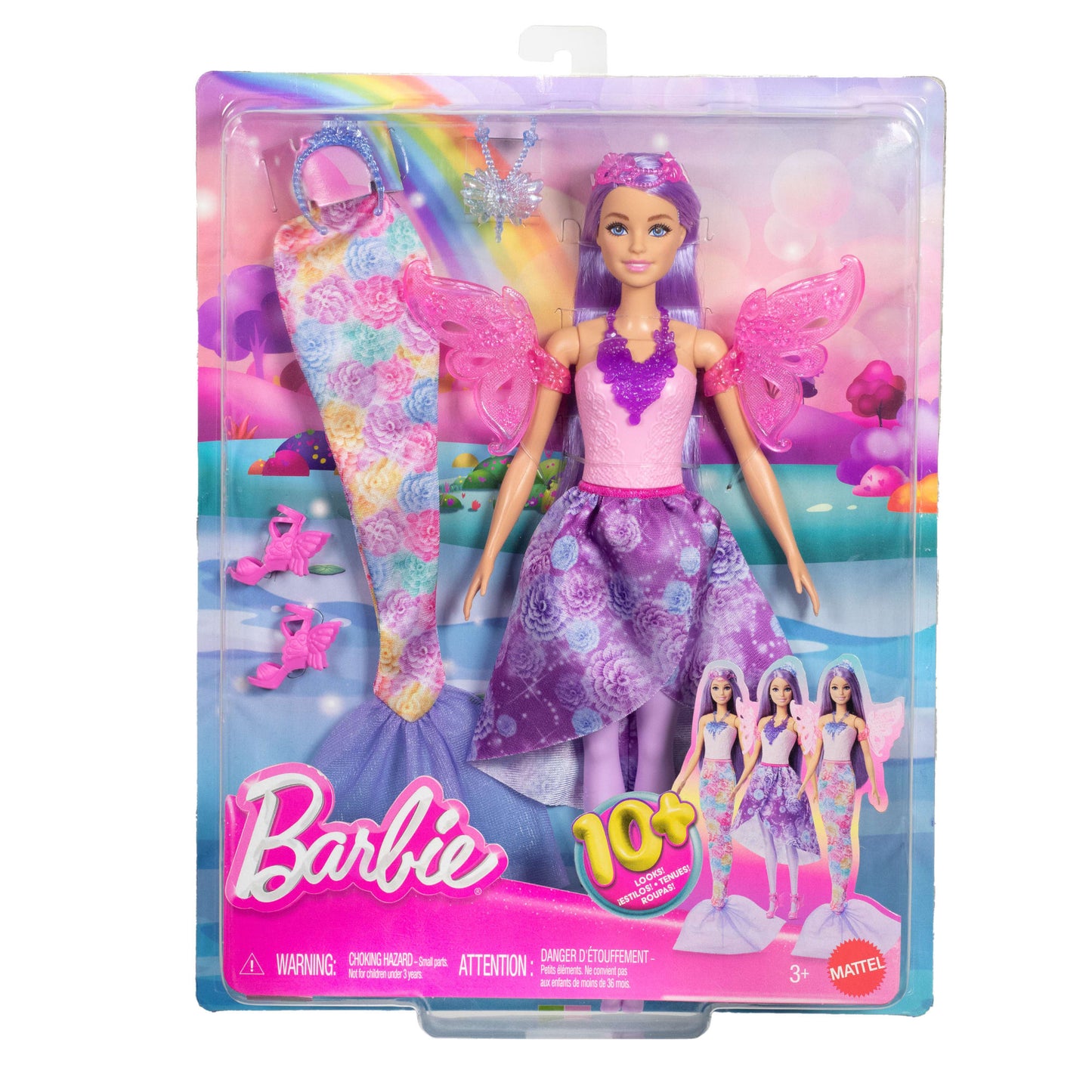 Barbie Fantasía Boneca Looks Fada e Sereia
