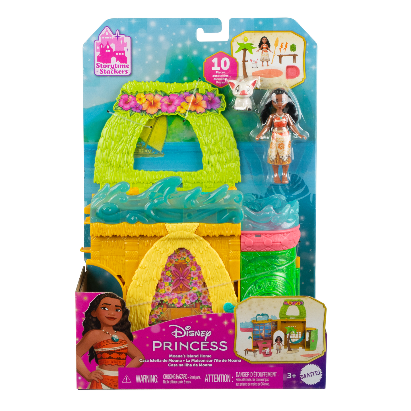 Princesses Disney Storytime Stackers Moana, Maison, 1Ami, 9Acc.