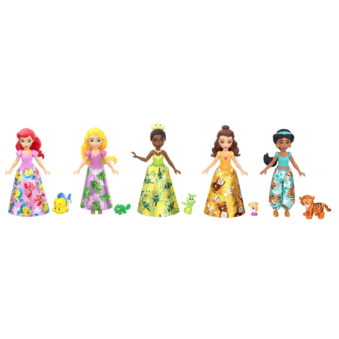 Princesses Disney Coffret 5Poupées et 5Fig. Princesses et Amis