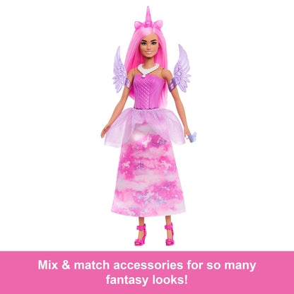 Barbie Advent Calendar With Fashion Doll & 24 Surprise Toy Accessories including Unicorn & Pets