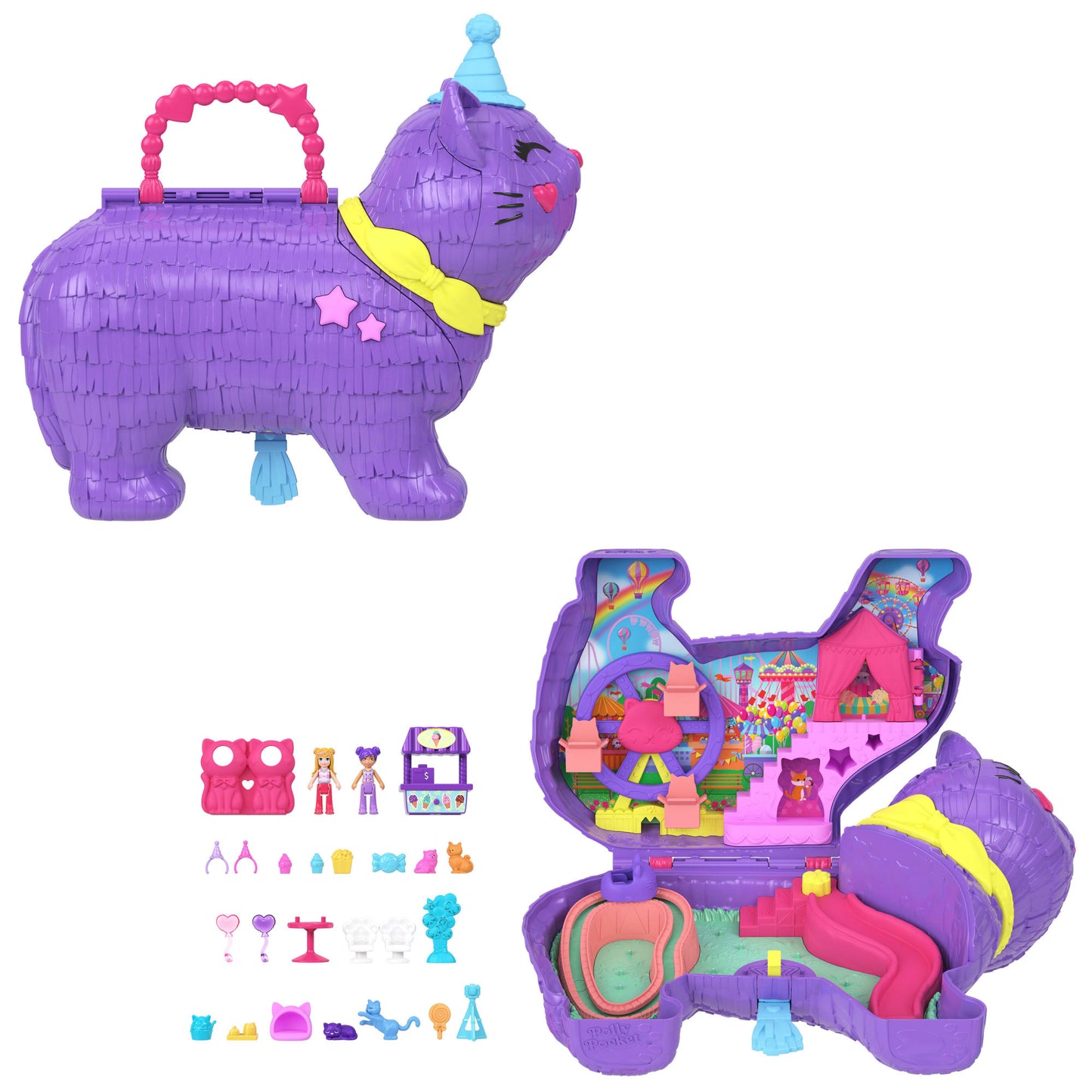 Polly Pocket Set de Juego Compacto Piñata Gatito