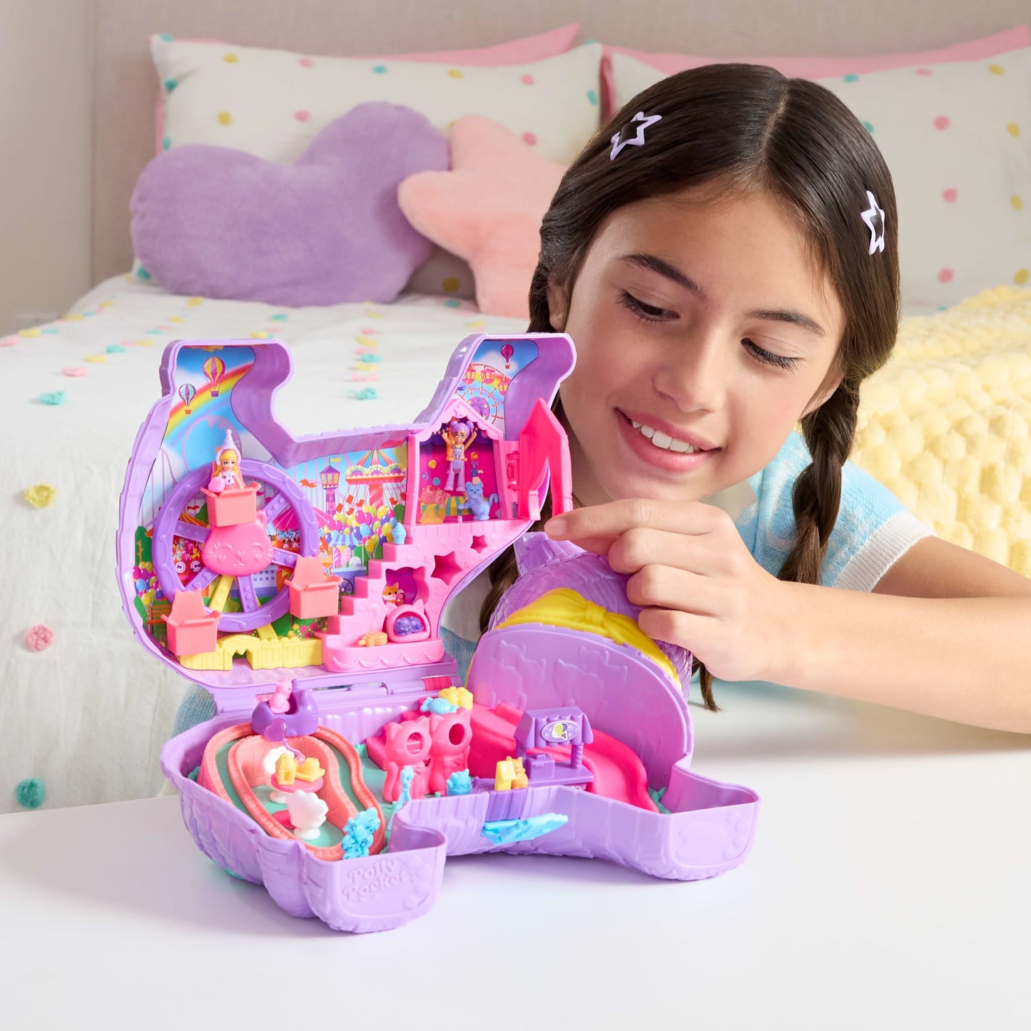 Polly Pocket Conjunto de Brinquedo Estrojo Pinhata Gatinho