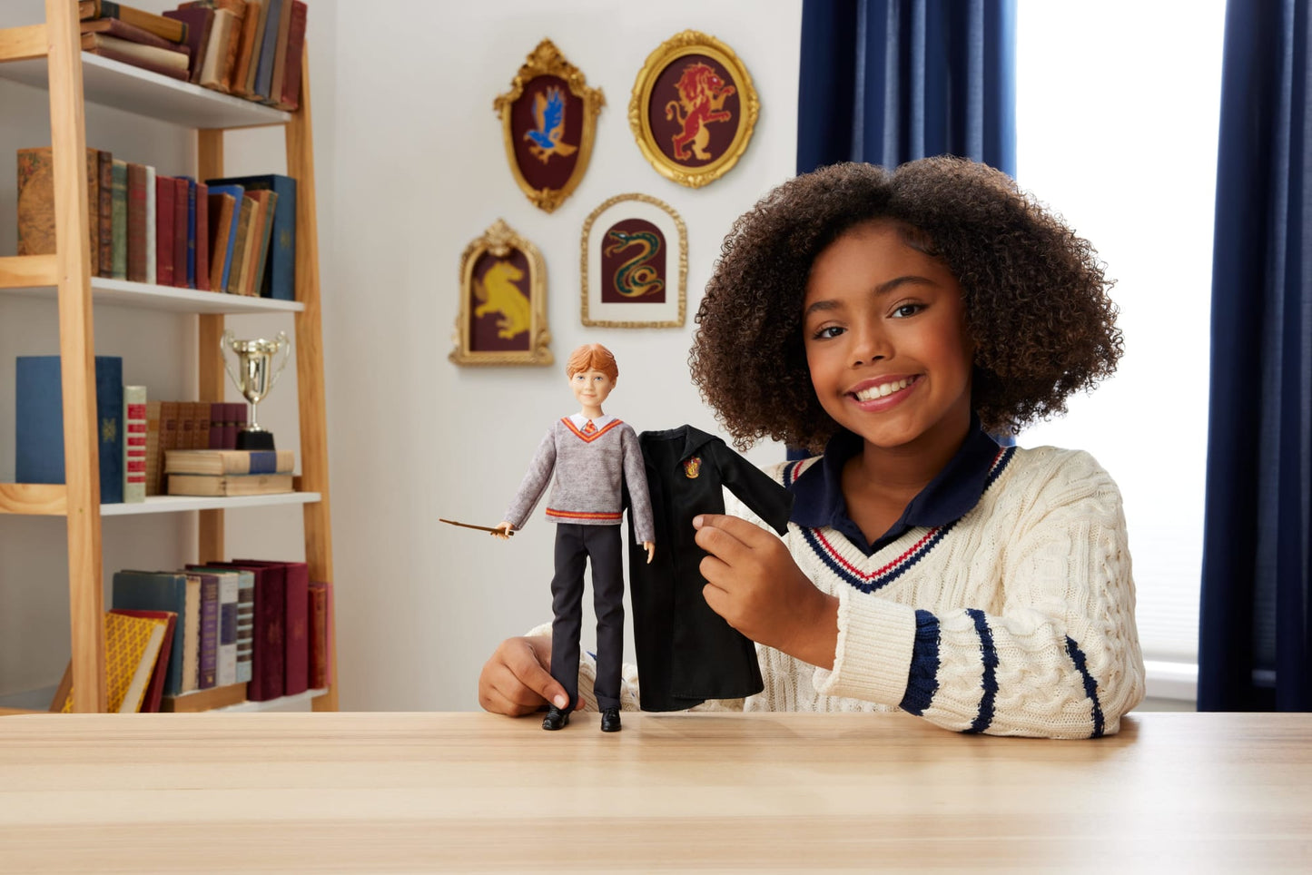 Ron Weasley Fashion Doll in Signature Hogwarts Uniform With Wand Accessory, Inspired By The Movie