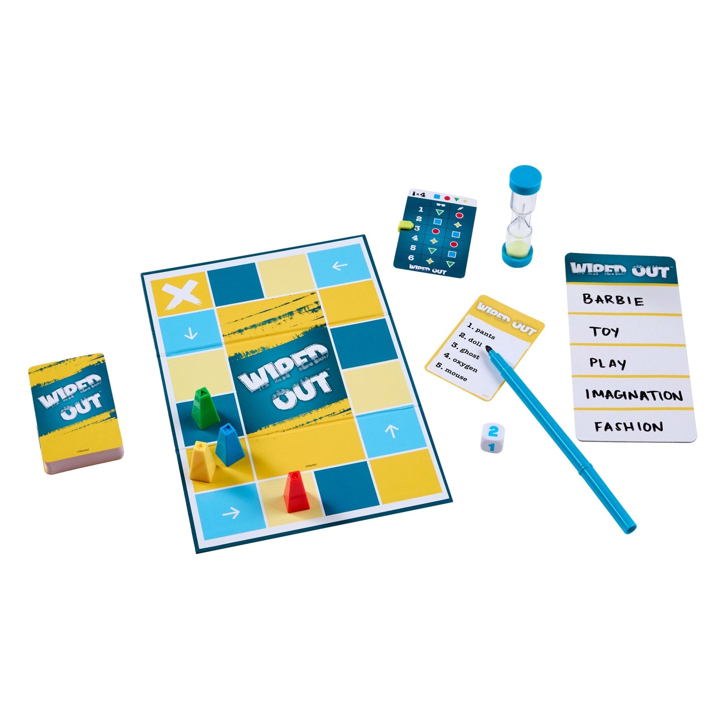 Wiped Out Party Game, Guessing Game For Families, Teens, Adults With Erasable Clues And Blackout Glasses For 3-6 Players