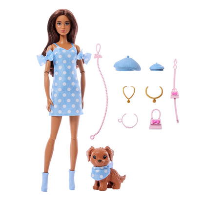 Barbie Fashion & Beauty Boneca Looks Iguais Teresa e Cachorrinho