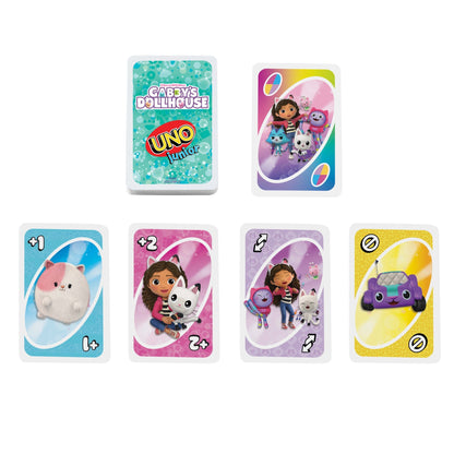 UNO Junior Gabby's Dollhouse Card Game For Kids, Parents & Family Nights