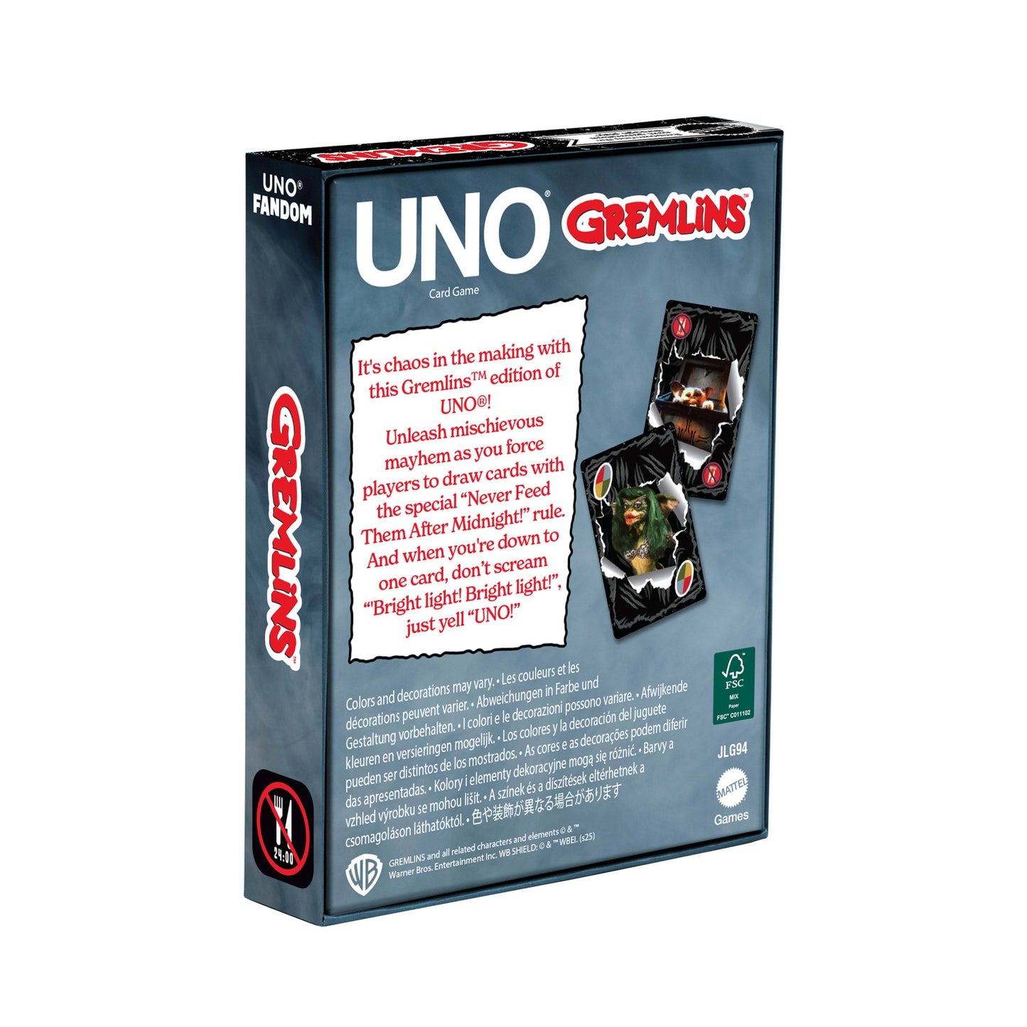 UNO Fandom Gremlins Card Game For Kids, Adults & Families, Travel & Camping For 2-10 Players