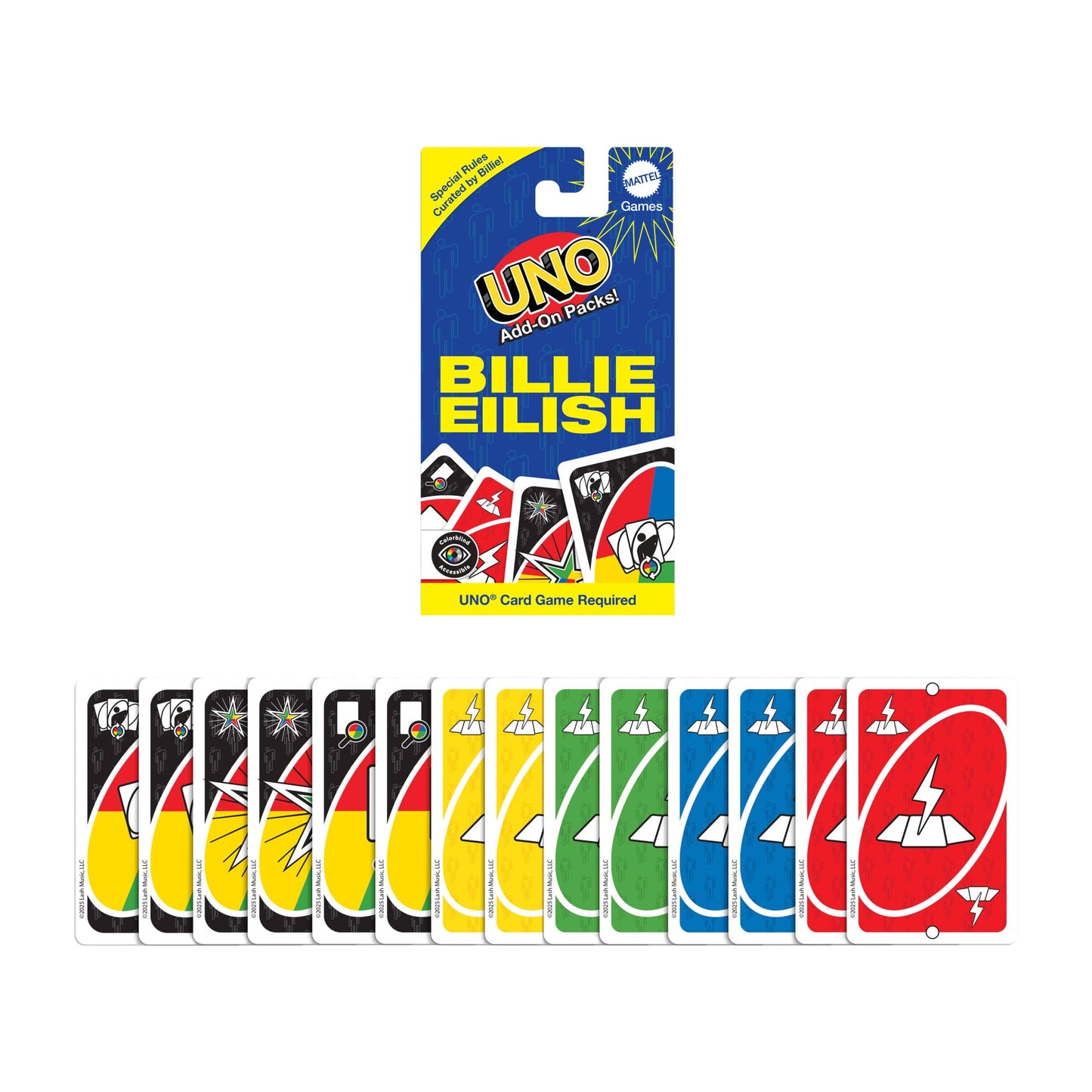 UNO Add-On Pack Billie Eilish Card Game For Family & Game Nights, Travel, Camping & Parties