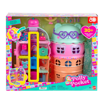 Polly Pocket Set de Juego Compacto Casa de Helado