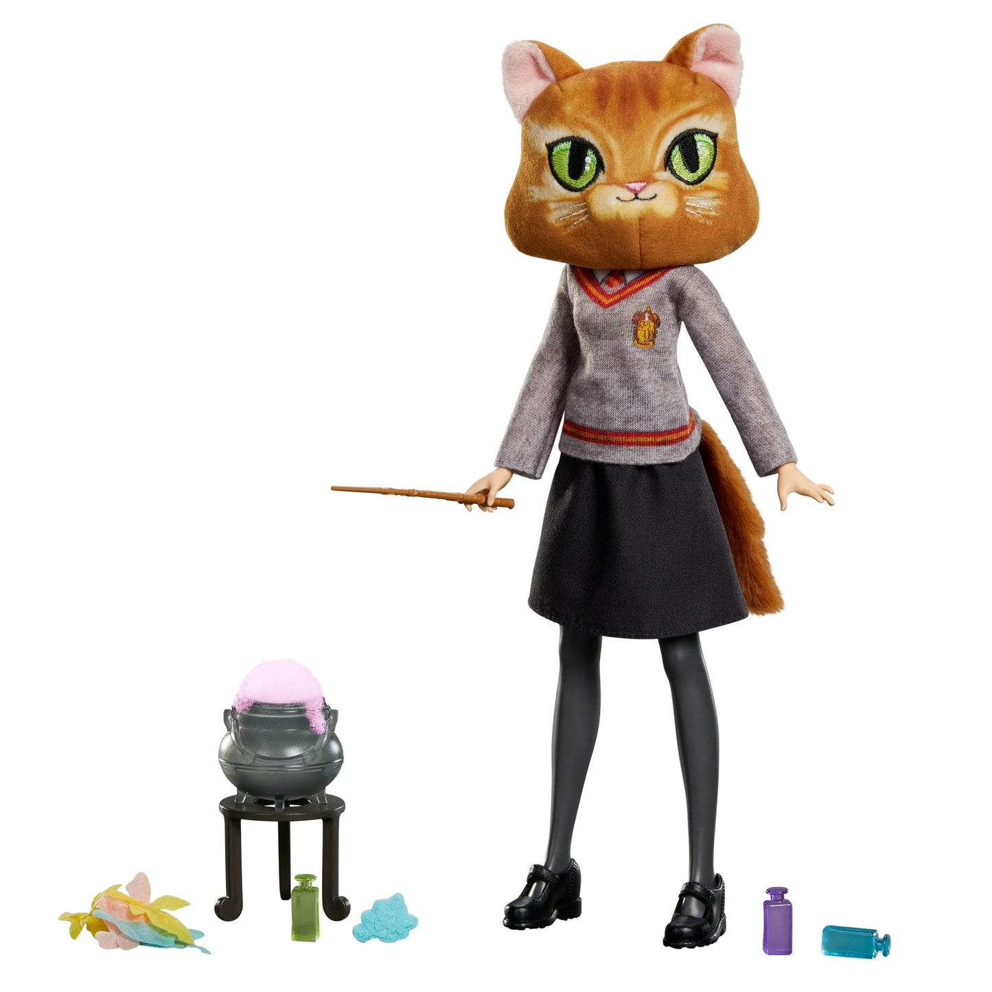 Polyjuice Potions Hermione Granger Doll & Playset, Movie-inspired Outfit, 13 Accessories & Fizz