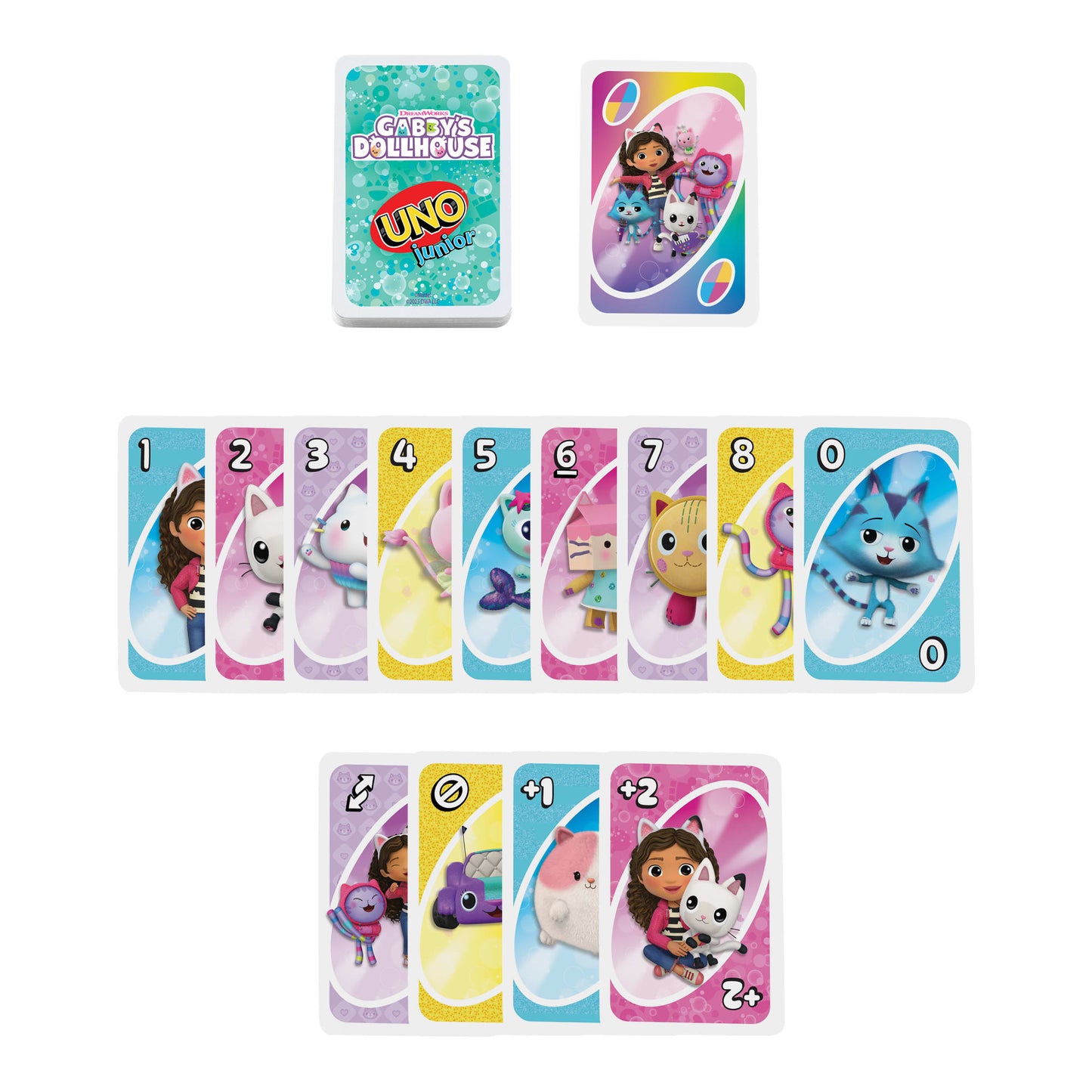 UNO Junior Gabby's Dollhouse Card Game For Kids, Parents & Family Nights