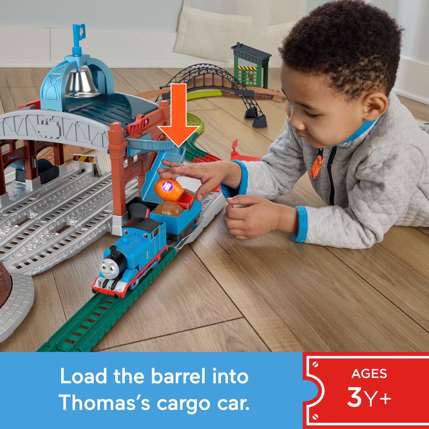 Thomas & Friends Load & Launch Barrel Delivery Set By Fisher-Price & Classic Motorized Toy Train
