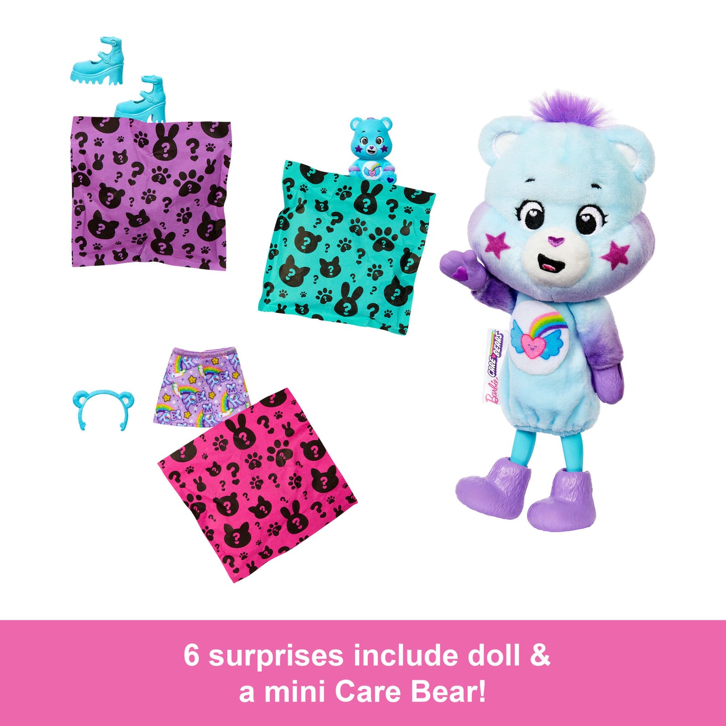 Barbie Cutie Reveal Care Bears Chelsea Small Dolls & Accessories, Series 2