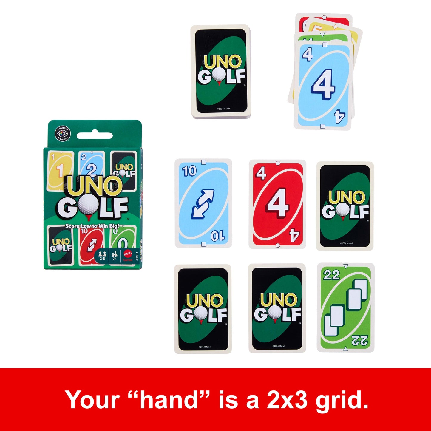 UNO Golf Card Game For Kid, Adult & Family Nights, Parties & Travel, includes 112 Cards