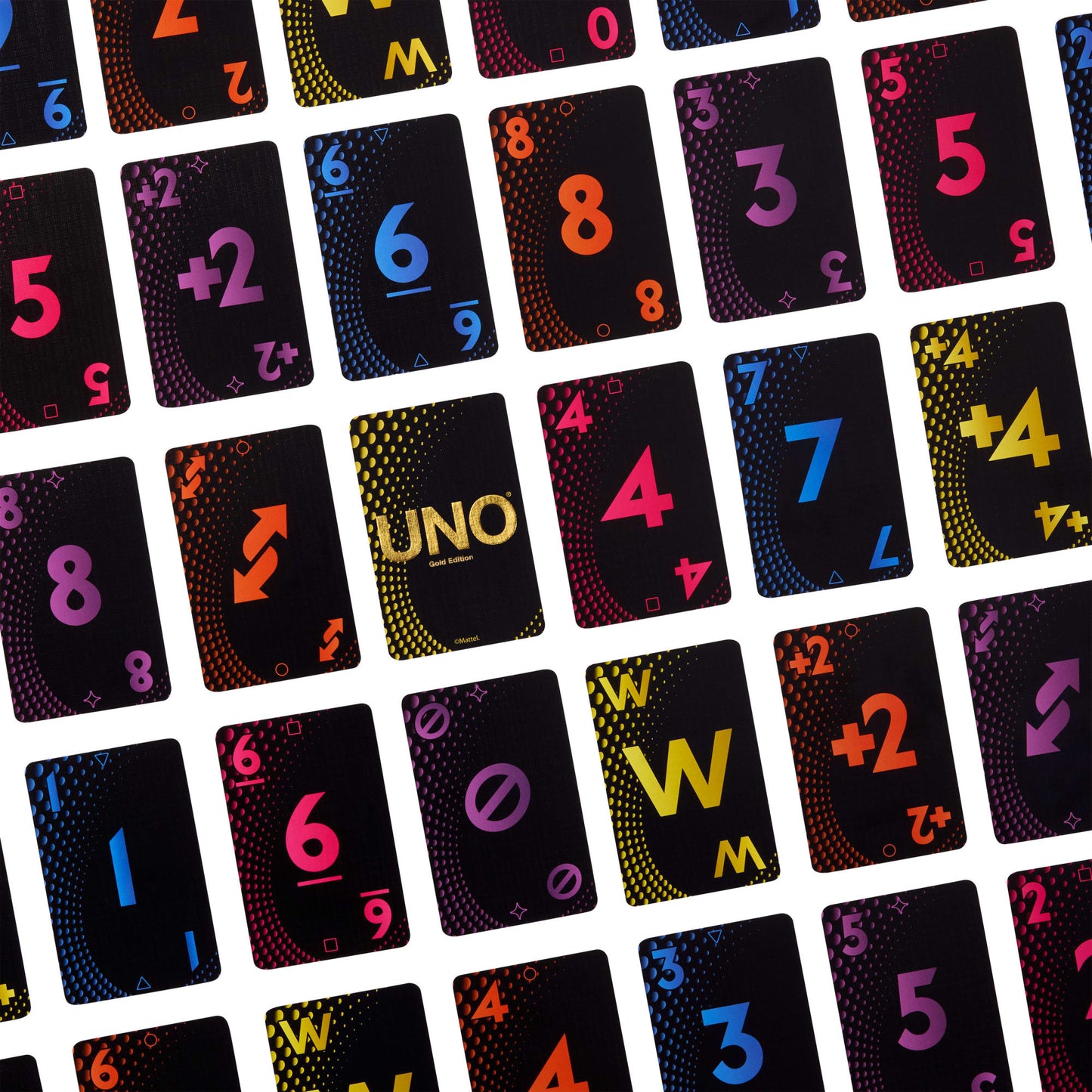 UNO Card Game Gold Edition For Kid, Adult & Family Nights, Collectible Deck With Foil Accents