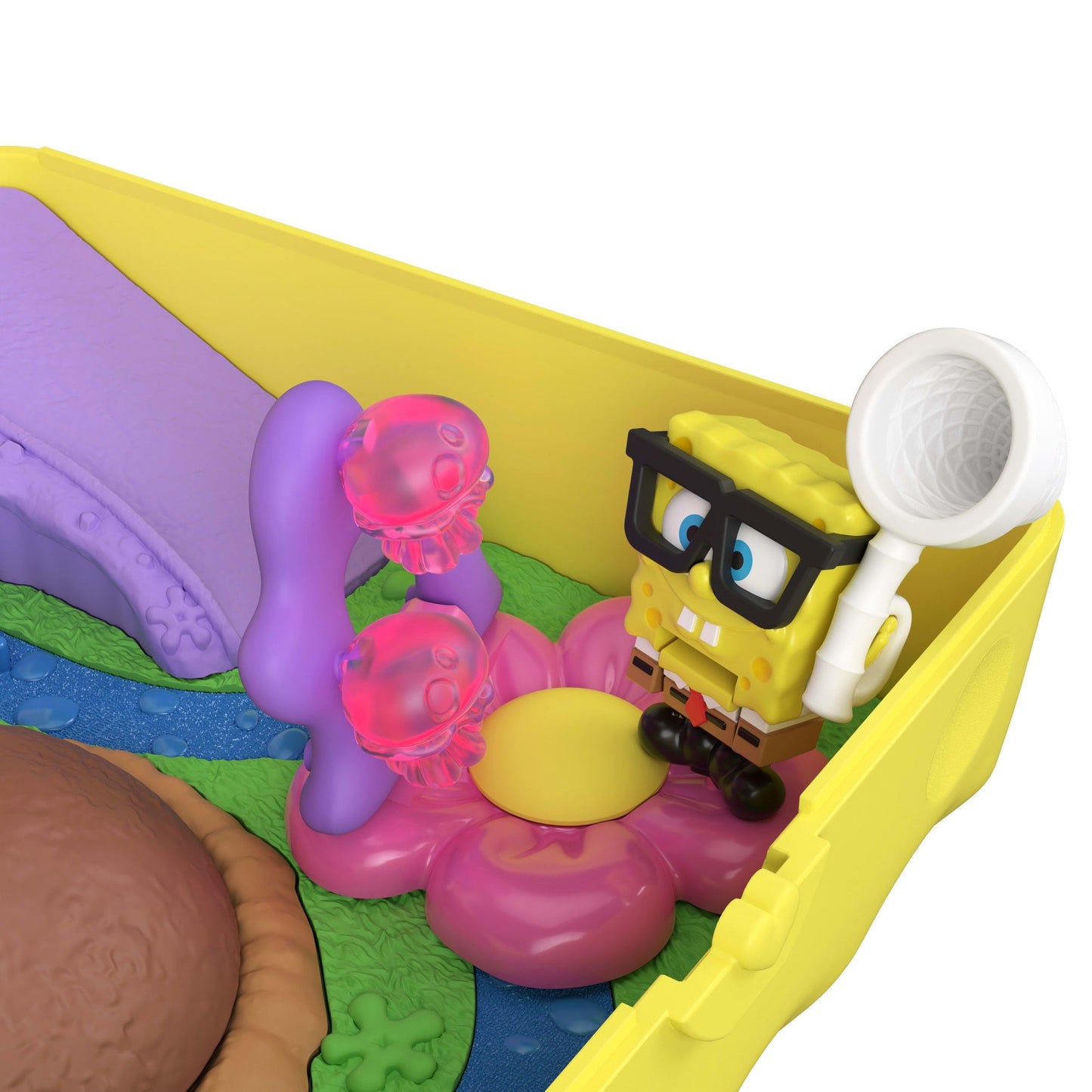 Polly Pocket Micro Dolls And Playset, Spongebob Partnership Compact With Patrick Doll, 7 Accessories