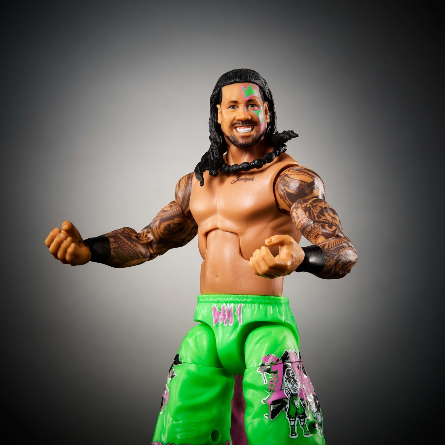 WWE Figura de Acción Elite Jey Uso verde