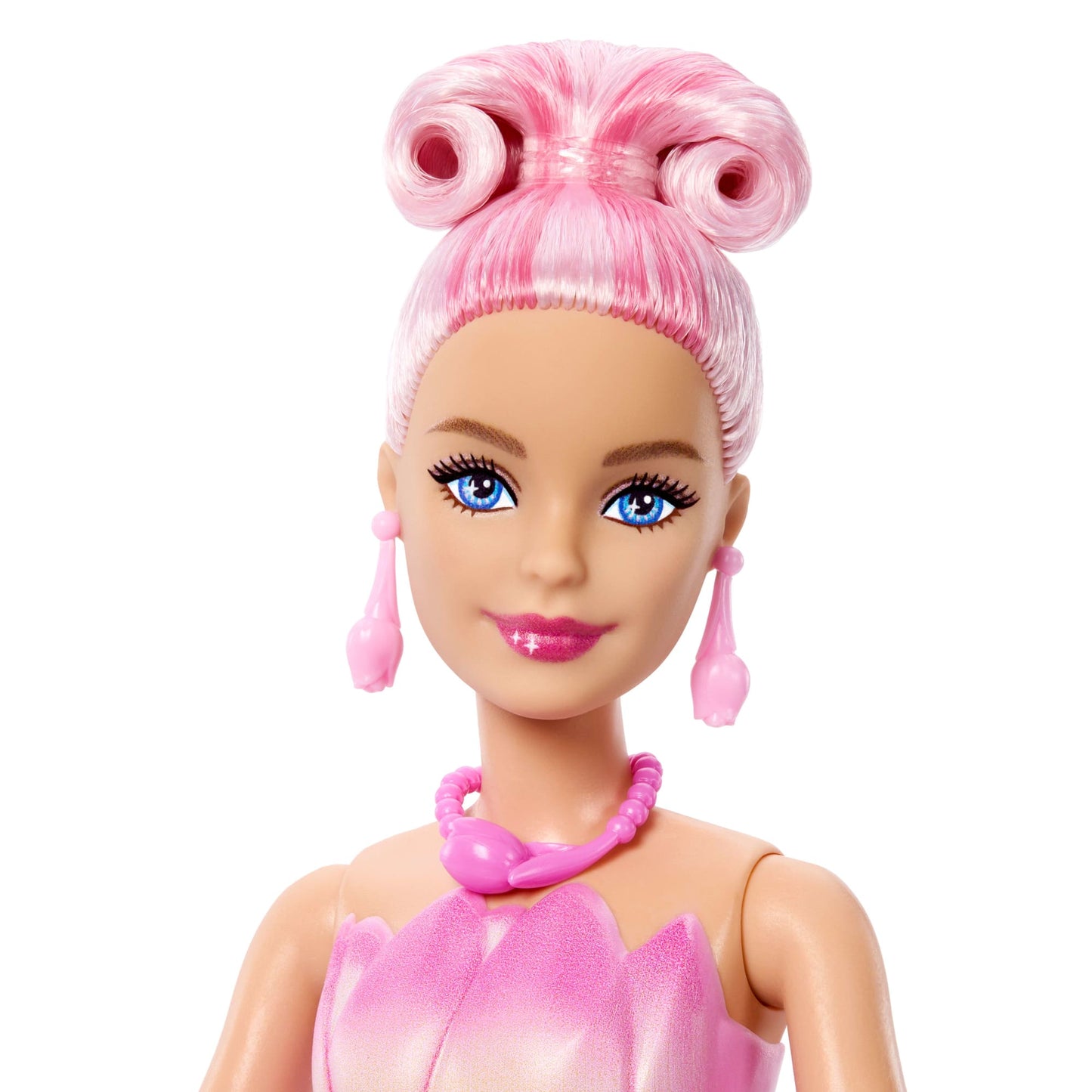 Barbie Petal Pop Scented Fashion Doll With Pink Tulip Dress, Reveal Accessories Like Bunny & More