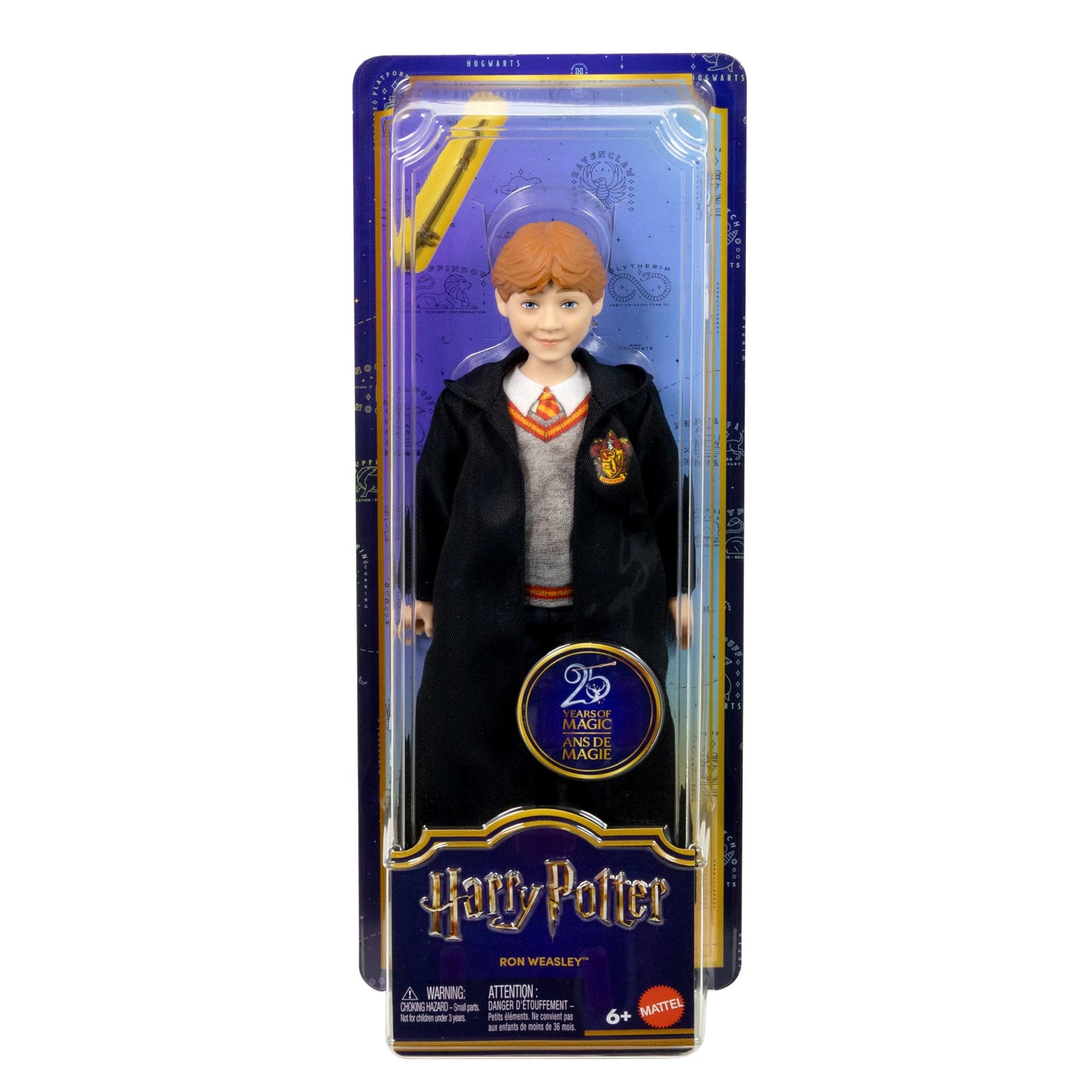 Ron Weasley Fashion Doll in Signature Hogwarts Uniform With Wand Accessory, Inspired By The Movie