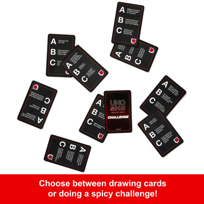 UNO Spin Adults Only Card Game For Adult Game Nights & Parties With Spin Wheel & Challenges