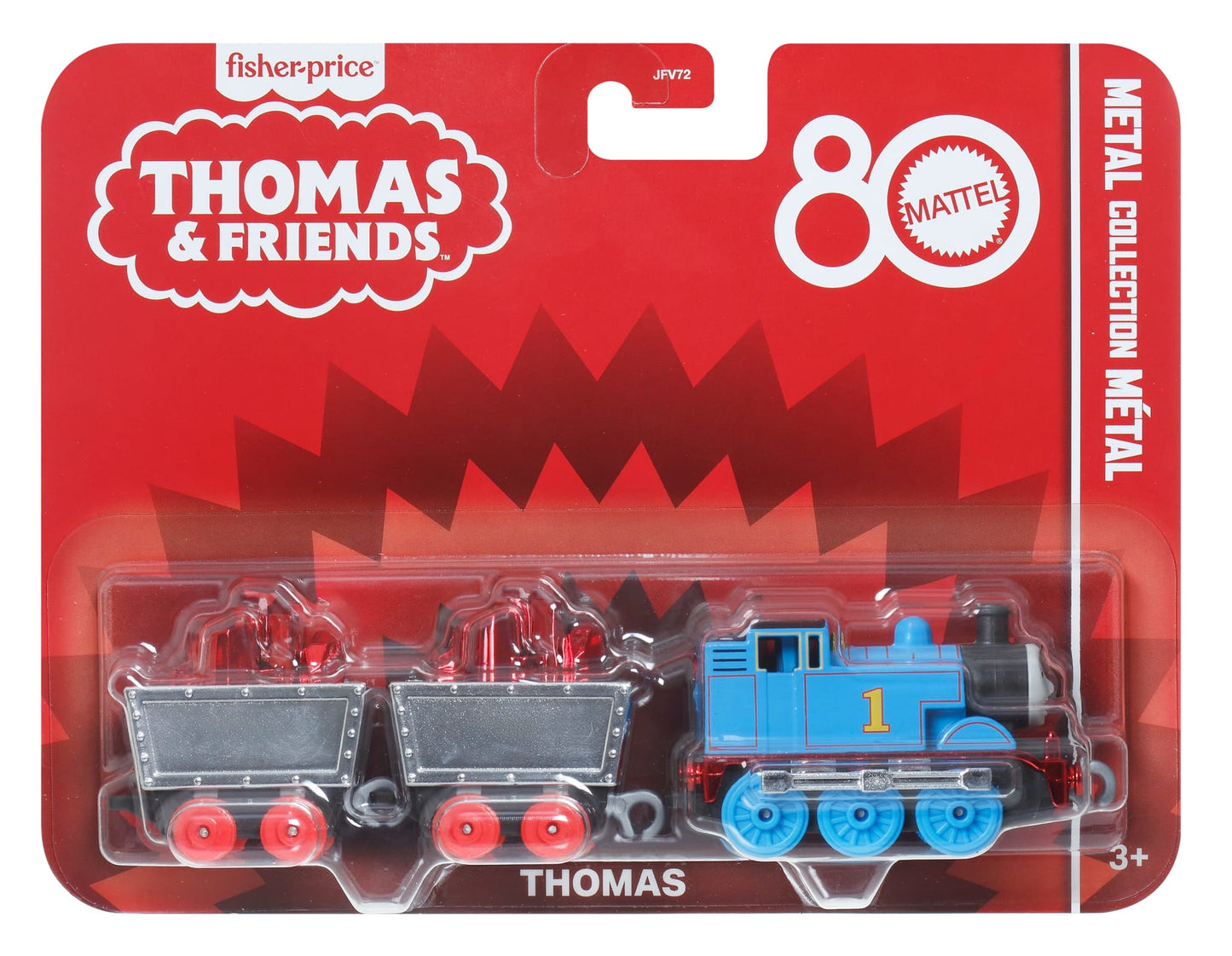 Thomas & Friends By Fisher-Price Small Die-Cast Mattel 80th Engine, Collectible Toy Metal Train