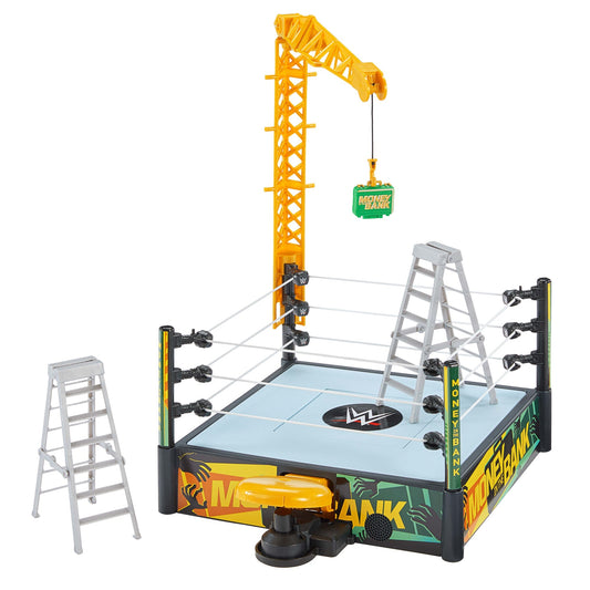 WWE Money in The Bank Cash-in Ring Playset With Accessories, 2 Play Modes & 25 Sounds