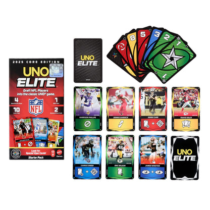 UNO Elite NFL Jogo de Cartas Pacote Inicial
