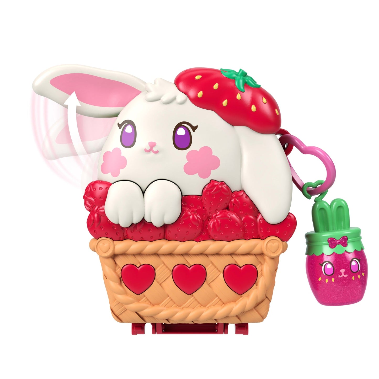 Polly Pocket Picnic Bunny Compact Playset With 1 Micro Doll And Pet, Travel Toy With Fruit Accessories