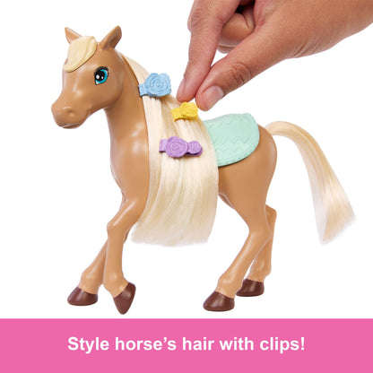 Barbie Doll & Horse Playset With 3 Dolls, 3 Horses & 24+ Accessories, includes Hair Styling Pieces