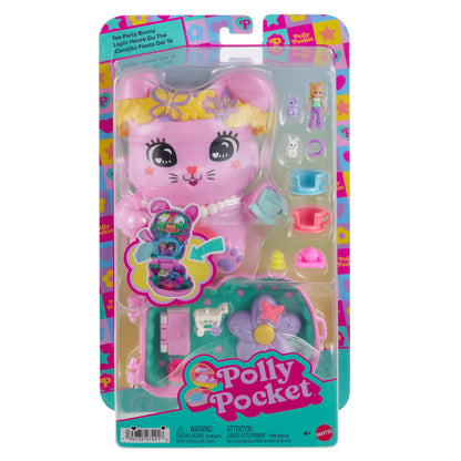 Polly Pocket Set de Juego Compacto Conejito Fiesta de Té
