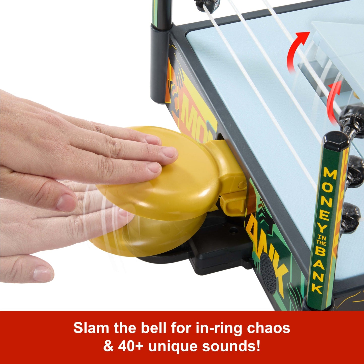 WWE Money in The Bank Cash-in Ring Playset With Accessories, 2 Play Modes & 25 Sounds