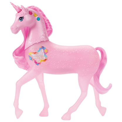 Barbie Fantasía Set de Juego Unicornio con Luz y Sonido