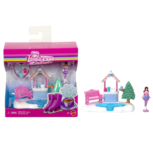 Barbie Mini Barbie Land Doll House Playsets With 1.5-Inch Doll, Furniture & Accessories
