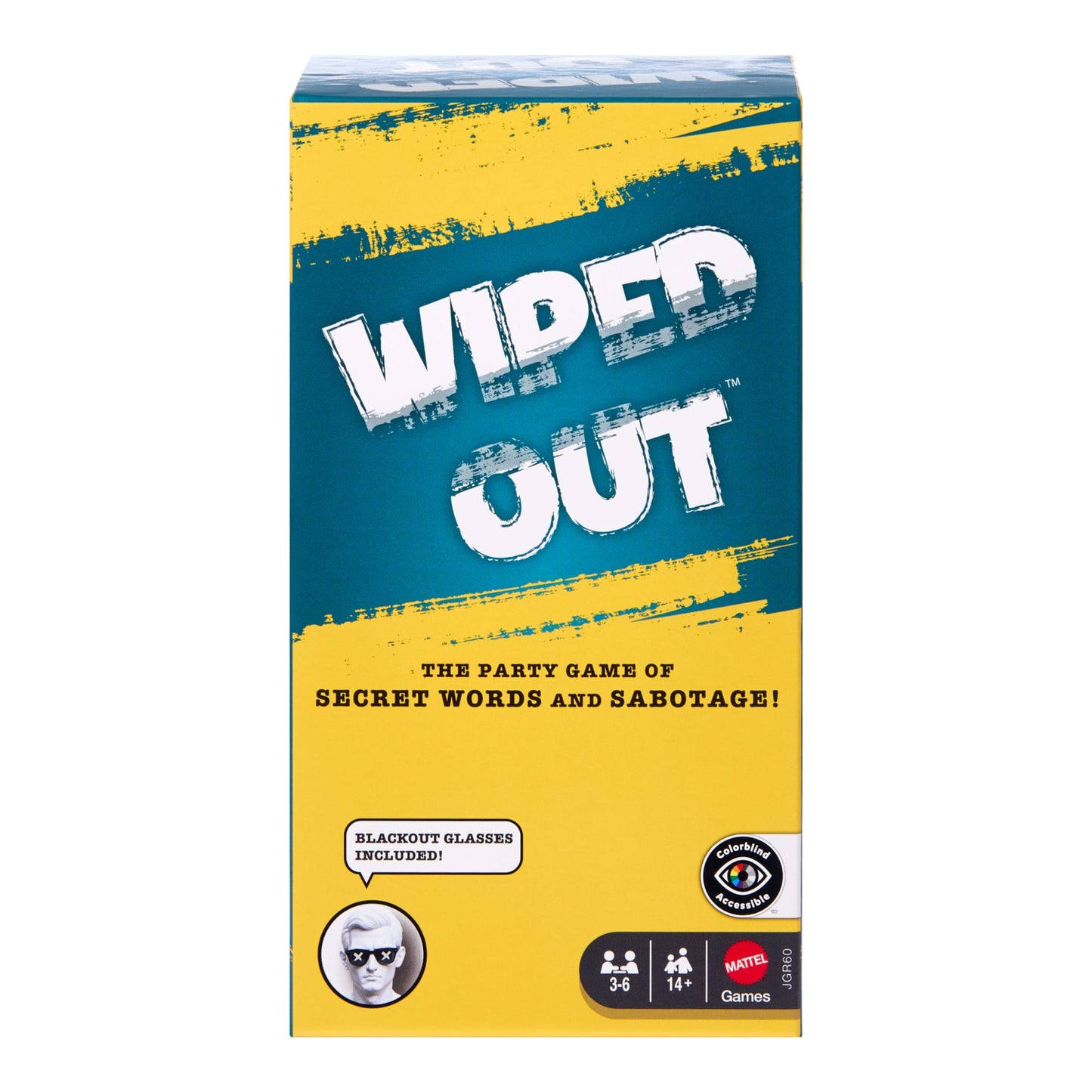 Wiped Out Party Game, Guessing Game For Families, Teens, Adults With Erasable Clues And Blackout Glasses For 3-6 Players