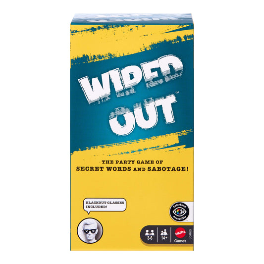 Wiped Out Party Game, Guessing Game For Families, Teens, Adults With Erasable Clues And Blackout Glasses For 3-6 Players