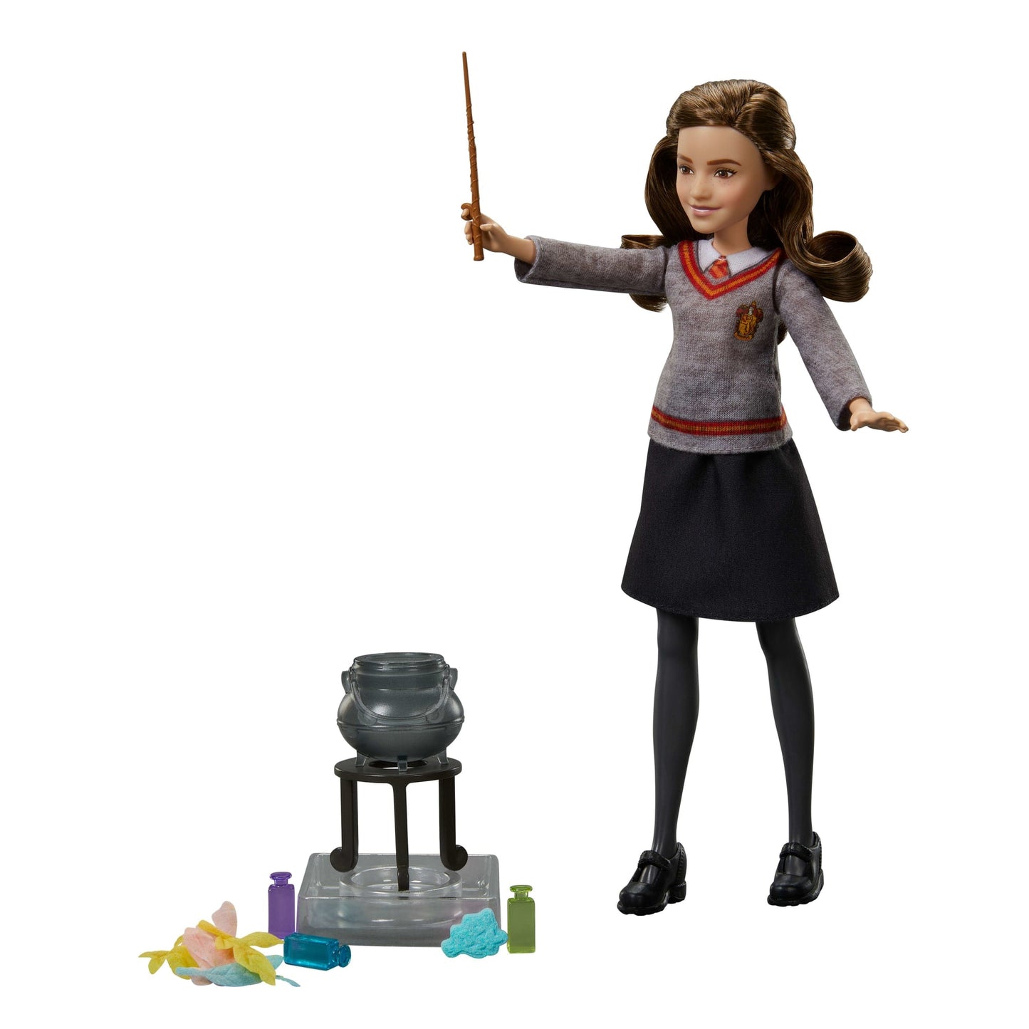 Polyjuice Potions Hermione Granger Doll & Playset, Movie-Inspired Outfit, 13 Accessories & Fizz