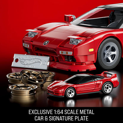 (Sold Out) Mattel Brick Shop Hot Wheels ’90 Acura Nsx Building Toy (876 Pieces), For Collectors