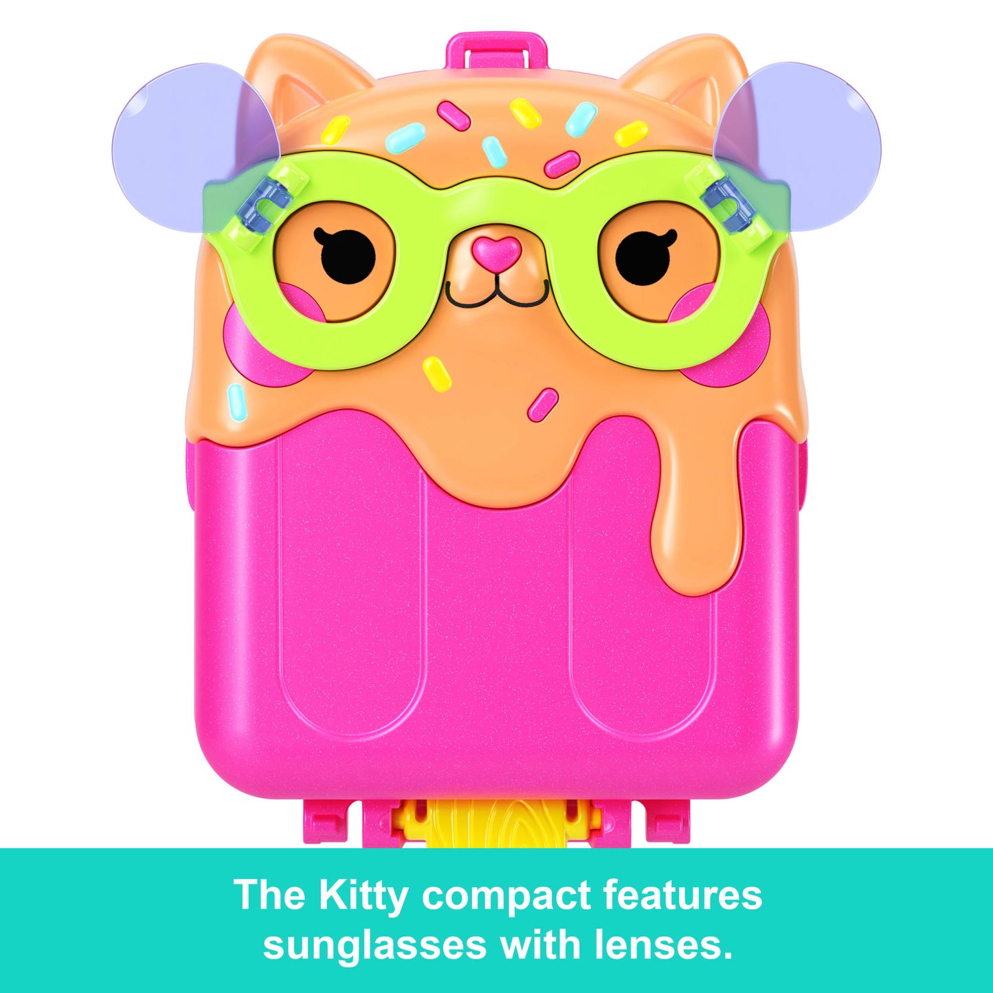 Polly Pocket Kitty Popsicle Resort Compact Playset With 1 Micro Doll And Pet Puppy, Travel Toy With Themed Accessories