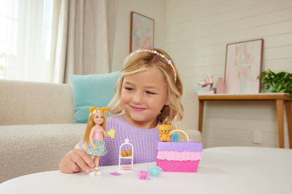 Barbie Family & Friends Club Chelsea Pop-Up Tea Party Playset With Small Doll & 10+ Accessories