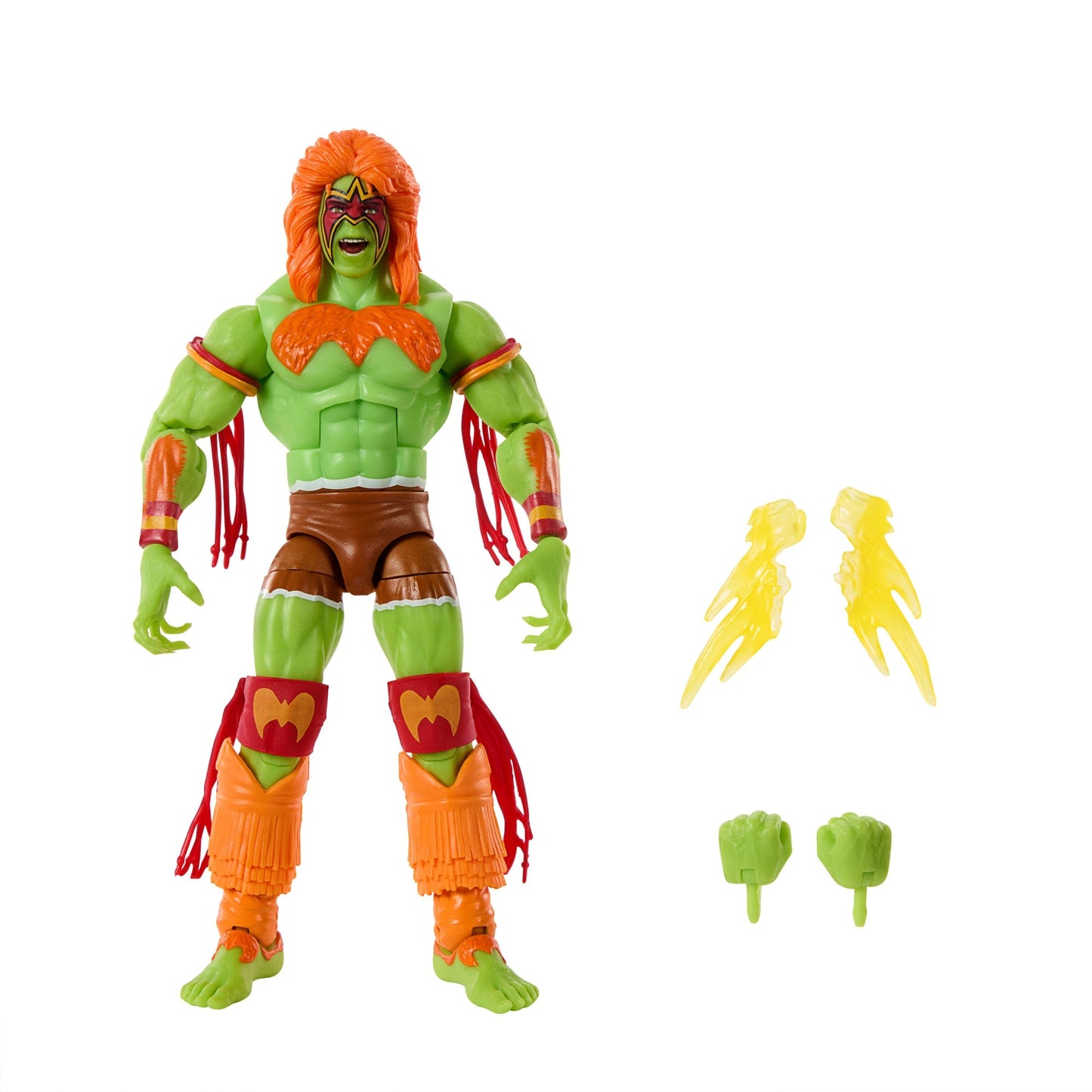 WWE X Street Fighter Ultimate Warrior Action Figure & Accessories, 6-Inch Collectible Blanka Mashup Set