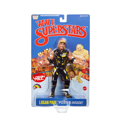 WWE Ljn Superstars Logan Paul Action Figure, 1980s Retro 8-Inch Collectible Toy