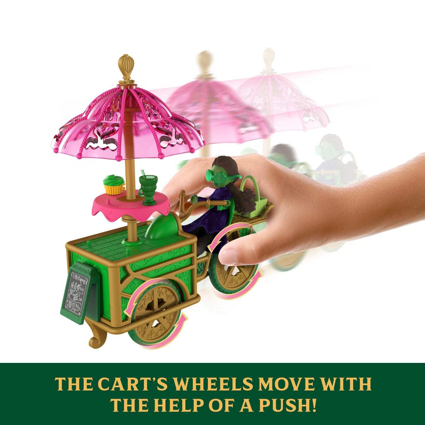 Universal Pictures’ Wicked Emerald City Dessert Cart Toy With Cart, Small Doll & 7 Accessories