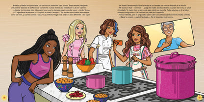 Barbie And Teresea: Recipe For Friendship Paperback Book & 2 Sticker Sheets, Spanish-Language