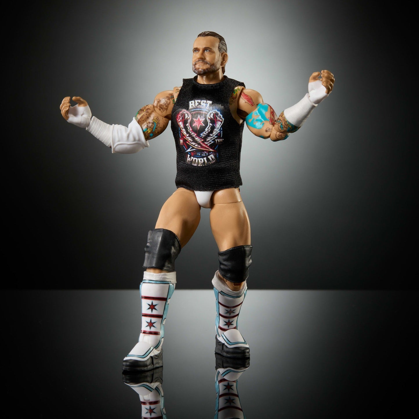 WWE Elite Cm Punk Action Figure, Greatest Hits 2025, 6-Inch Collectible Set With Accessories