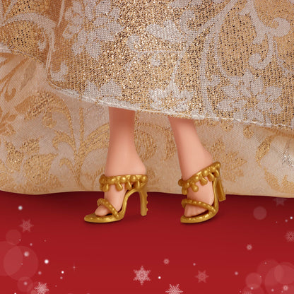 Barbie Signature 2025 Holiday Barbie Fashion Doll, Seasonal Collector, Red Hair With Silver & Gold Gown