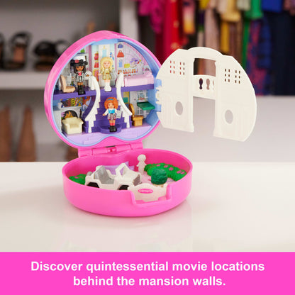 Polly Pocket Micro Dolls And Playset, Collector Clueless Compact With Toy Car, Hat And Phone Accessories